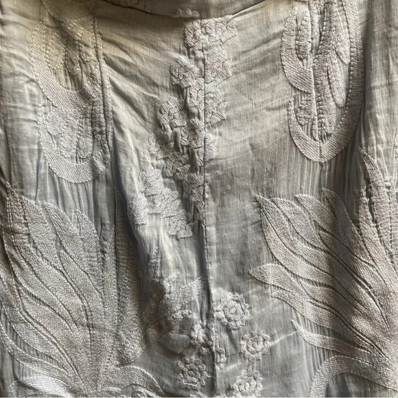 Aijek Silk Blend Lace Strapless Wide Leg  Jumpsuit Anthropologie Lace Sz 3 - Picture 9 of 15